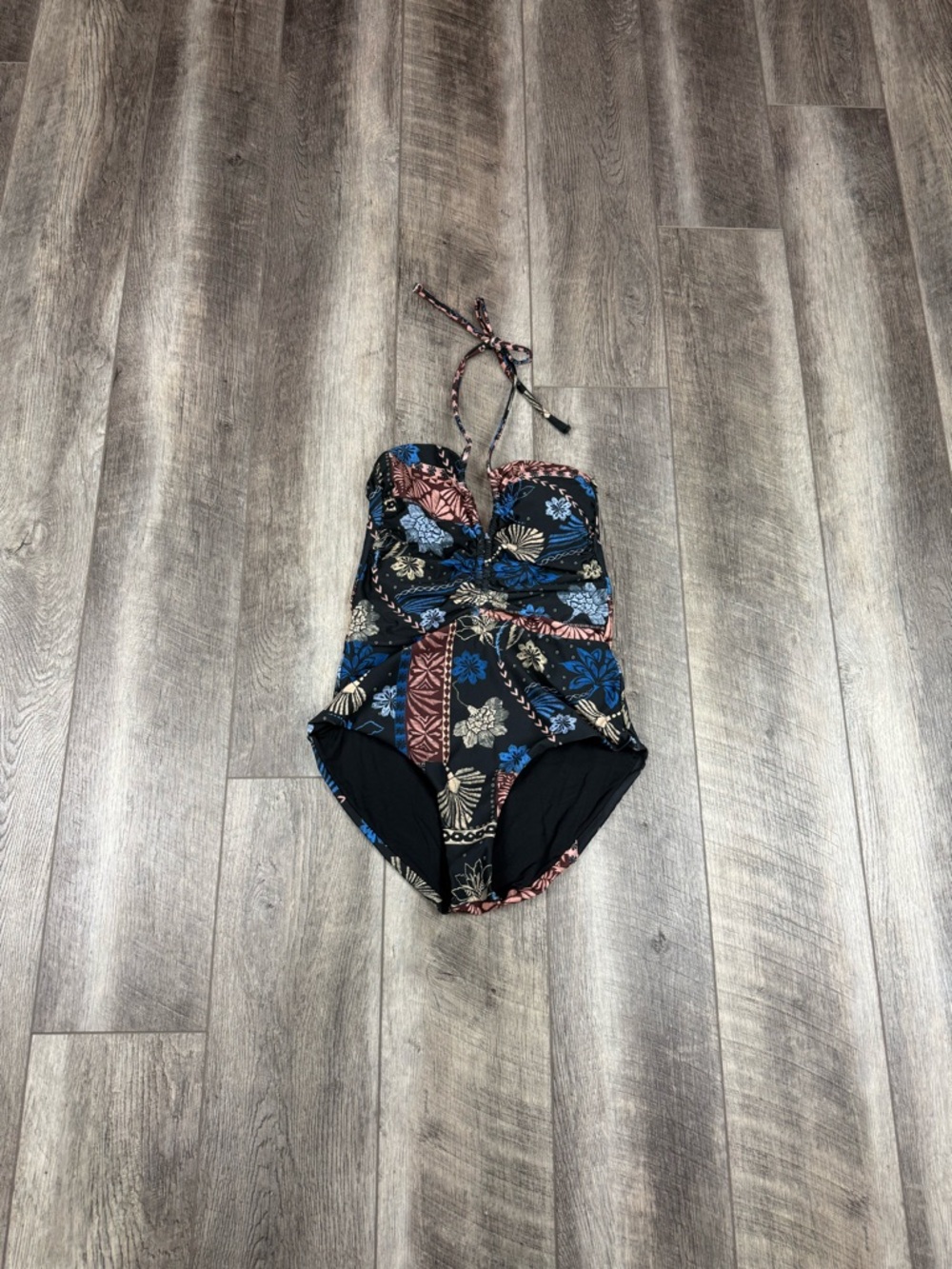 Encantadore Black Print One Piece Swimsuit